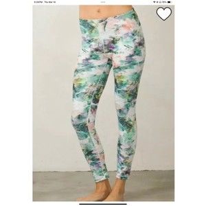 PRANA Womans Pillar Printed Yoga Leggings Colorful Size Large